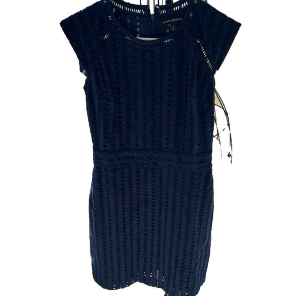 🌿Banana Republic navy cap sleeve dress, size 0🌿